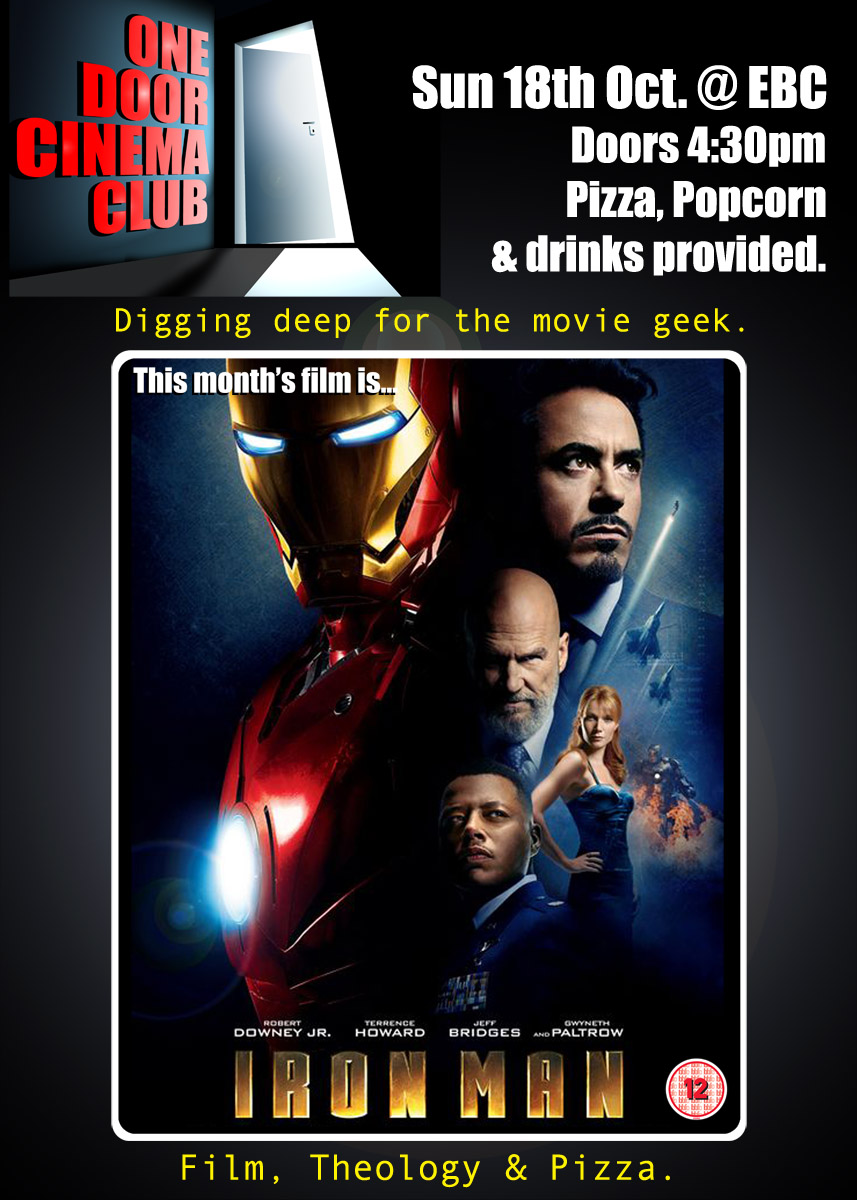 One Door Cinema Club event poster for Iron Man One Door Cinema Club event poster for Iron Man at EBC on 18/10/2015
