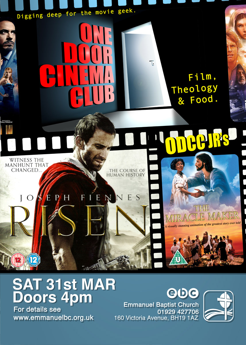 Risen at Emmanuel Baptist Church Poster of One Door Cinema Club Event presenting Risen at Emmanuel Baptist Church on 31/03/2018